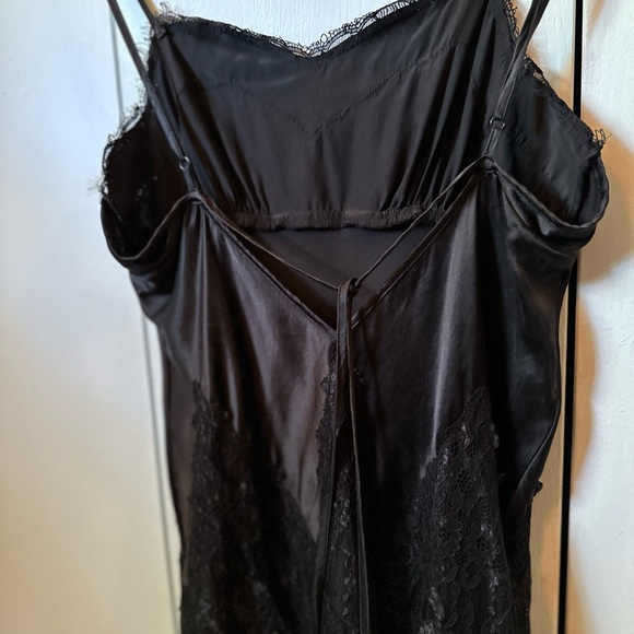 Victoria Secret Babydoll Slip Chemise in Black Silk SX - Picture 6 of 6